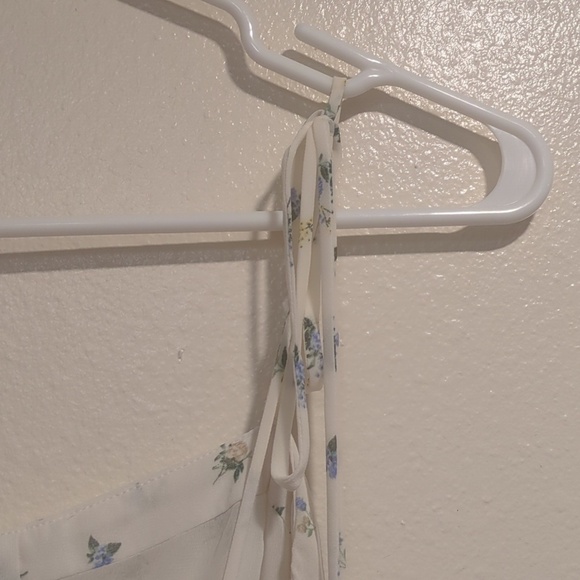 Forever 21 ivory floral print sleeveless midi length cami dress - Picture 8 of 12